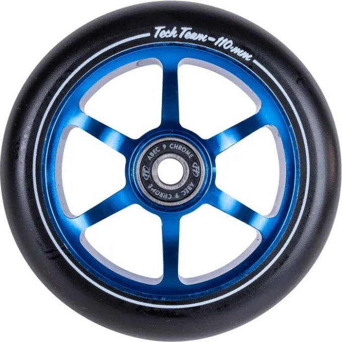 Колесо TECH TEAM для самоката X-Treme 110*24мм 6ST(CHIMERA), blue NN010265